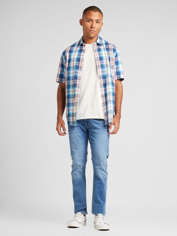 WRANGLER Regular fit Button Up Shirt 'SS 1 PKT SHIRT' in Blue