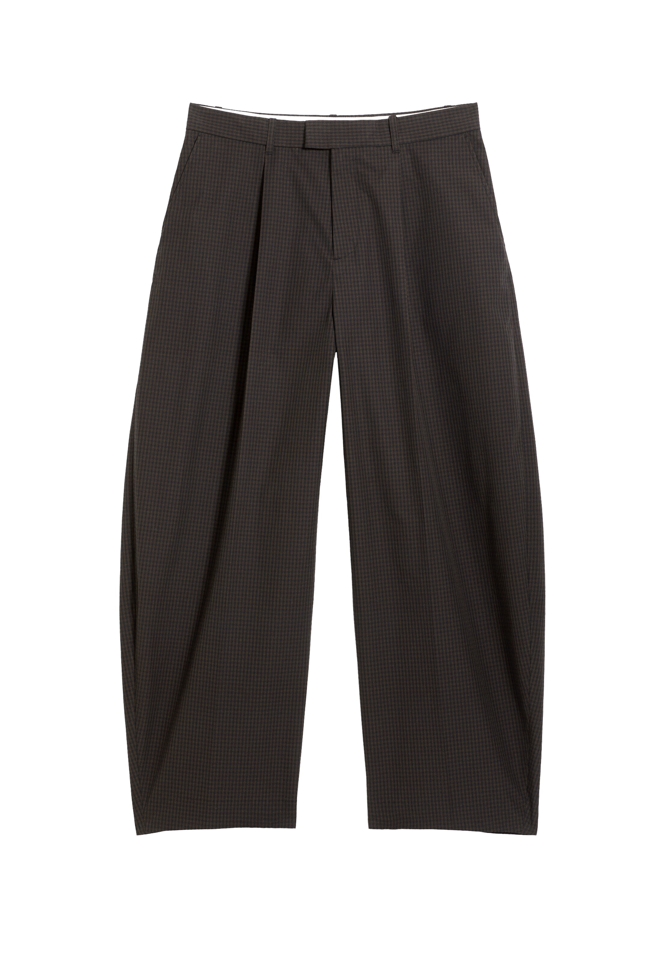 WEEKDAY Barrel Pleated Pants 'FELIX' in Brown: front