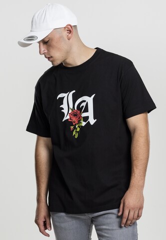 Mister Tee Póló 'LA Rose' - fekete