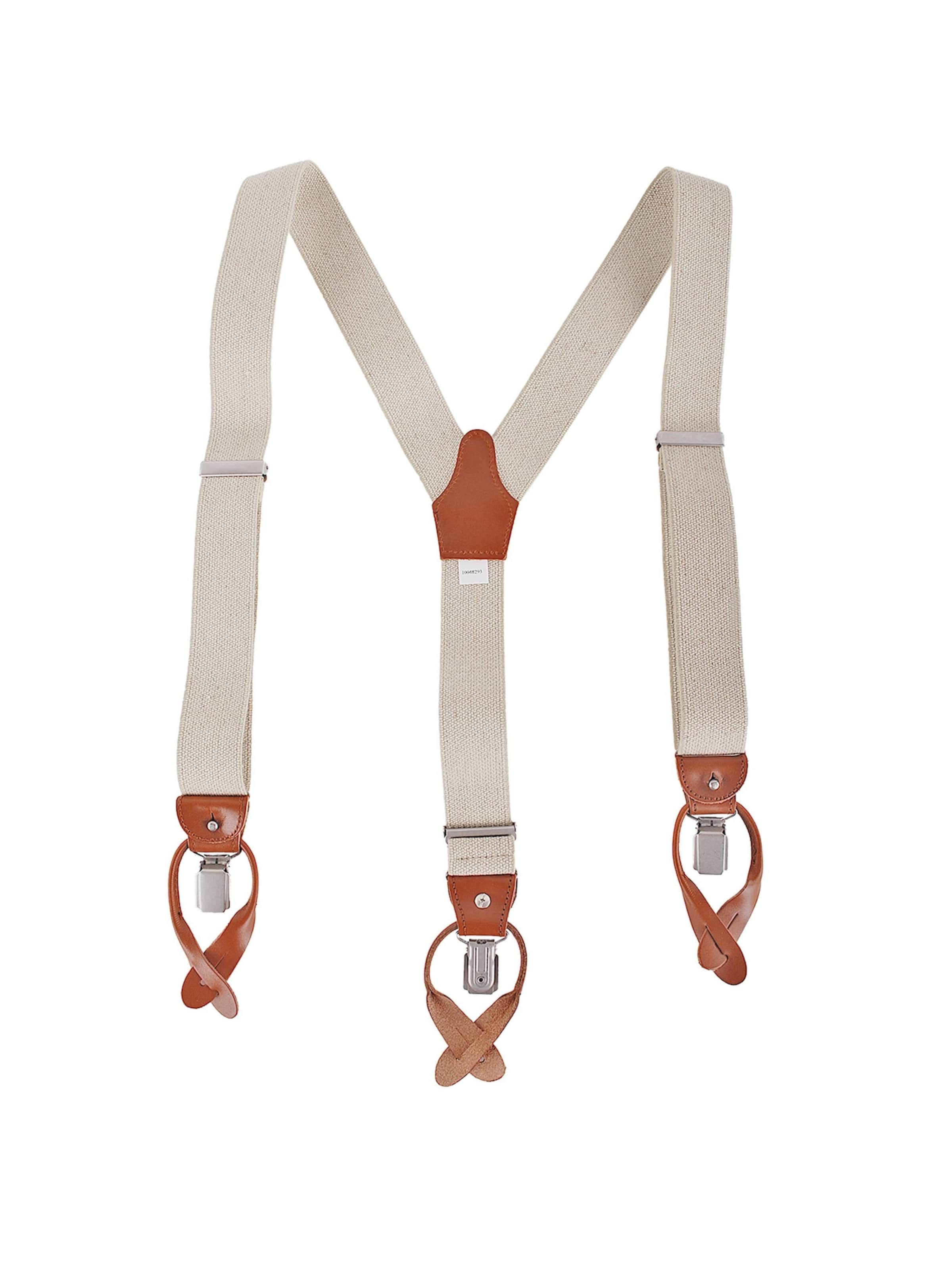 Profuomo Hosenträger‌ in Beige: Vorderseite