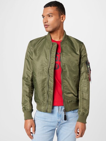 ALPHA INDUSTRIES Övergångsjacka i grön: framsida