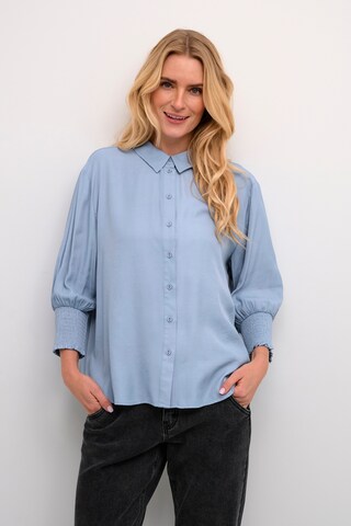 Cream Blouse 'Nola' in Blue: front