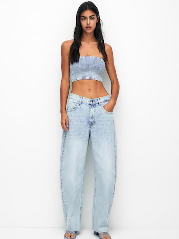 Pull&Bear Loosefit Jeans in Blau