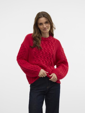 VERO MODA Sweater 'VMDove' in Red: front