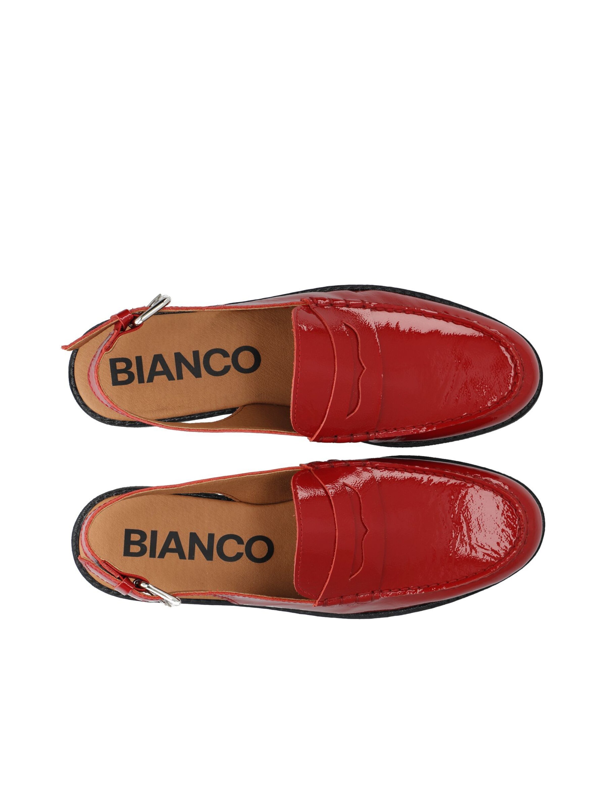 Bianco Strap ballerina 'Pop' in Red