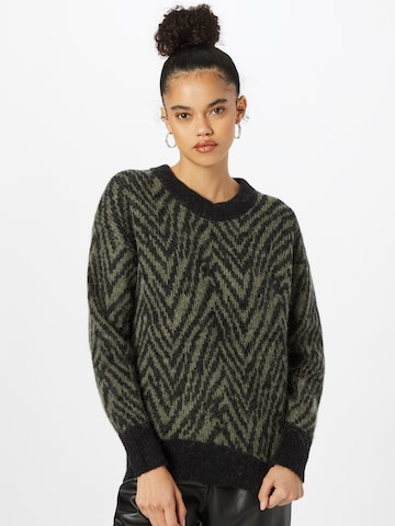 ICHI Sweater in Green: front