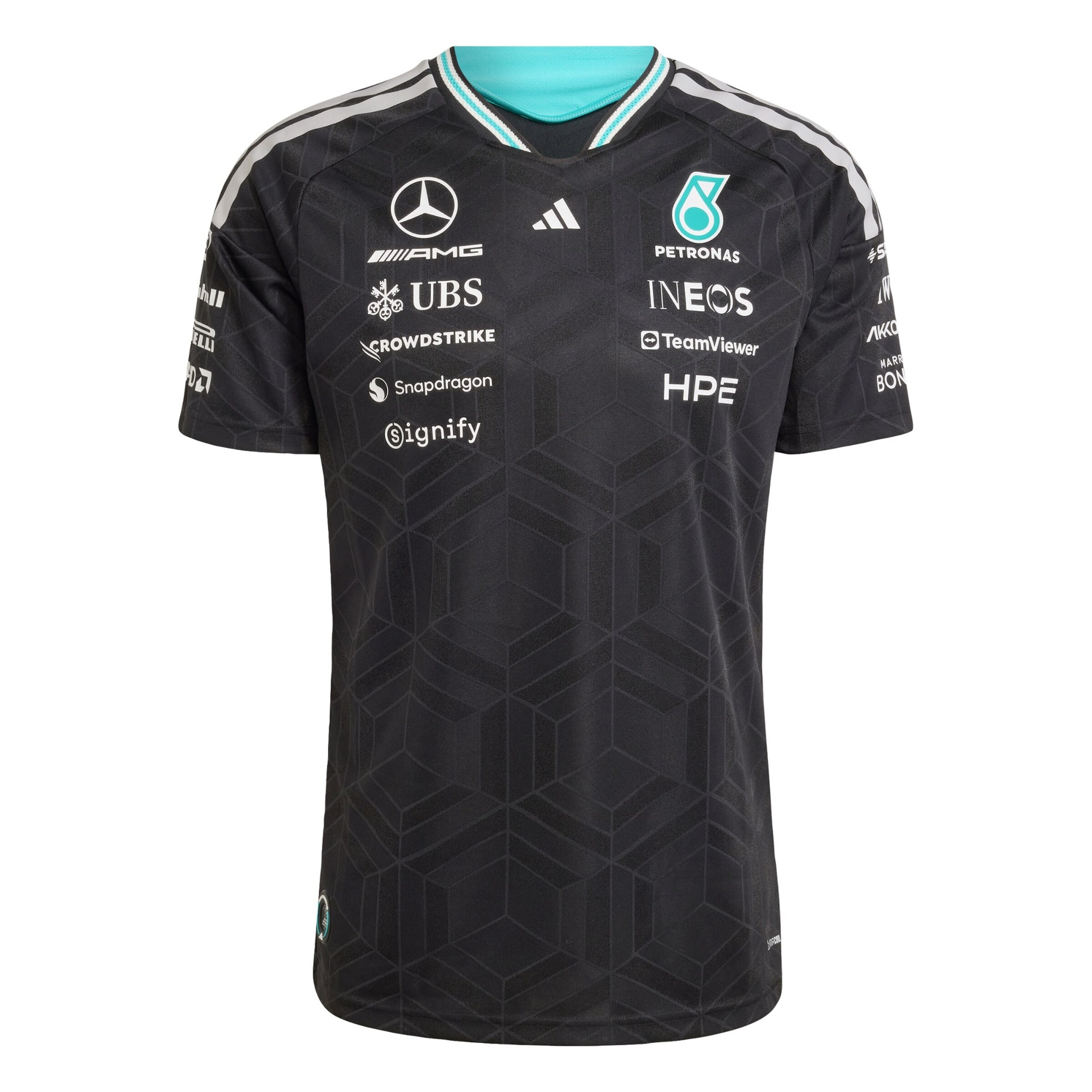 T-Shirt fonctionnel 'Mercedes - Amg Petronas Formula 1 Team Driver' ADIDAS PERFORMANCE en noir : devant