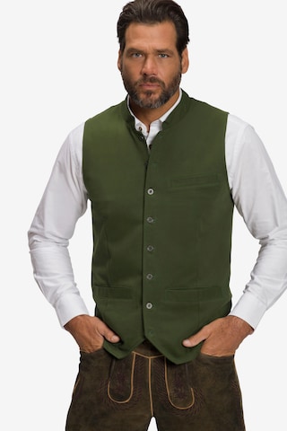 JP1880 Bodywarmer in Groen: voorkant