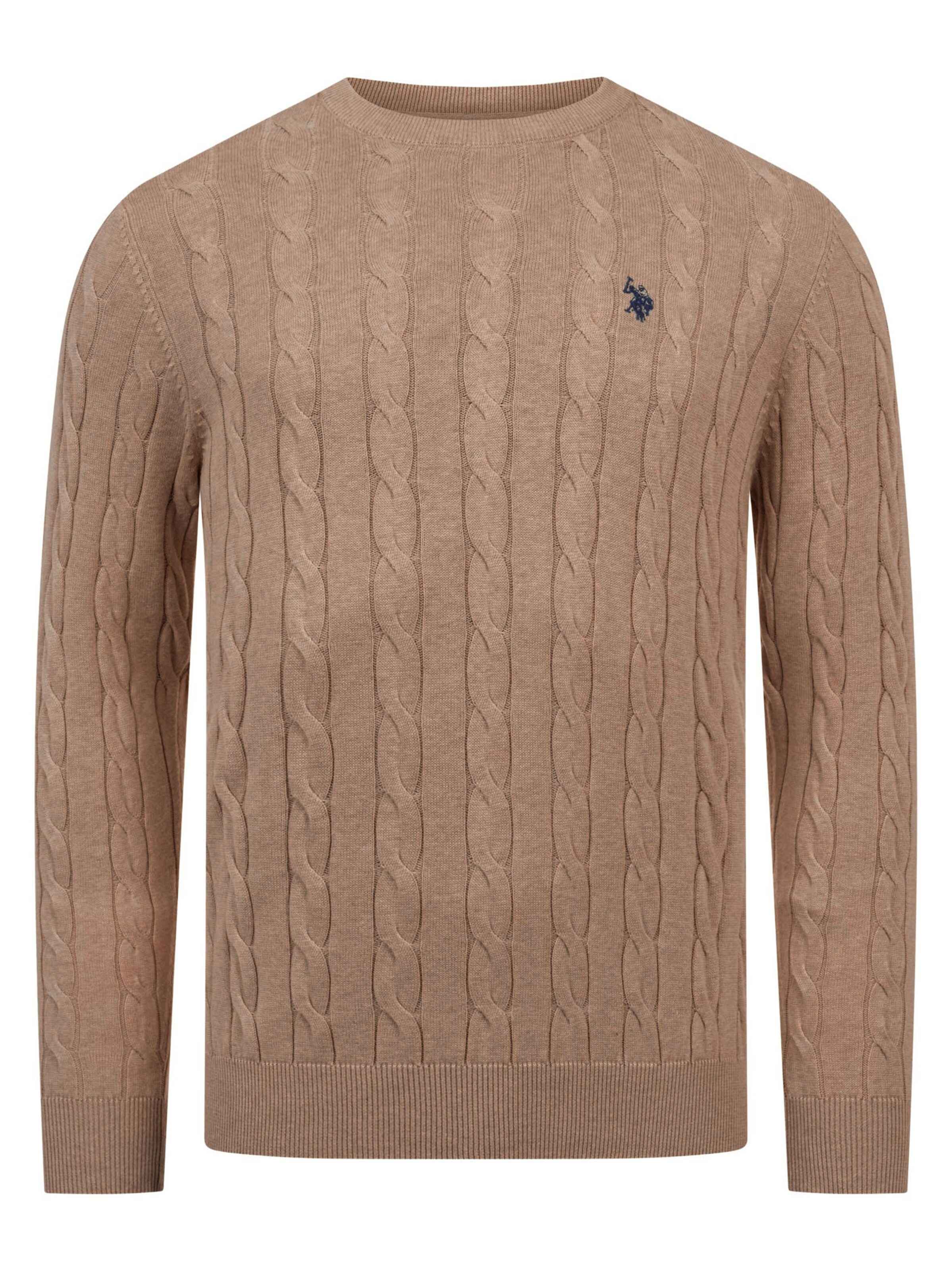 Pull-over U.S. POLO ASSN. en marron : devant