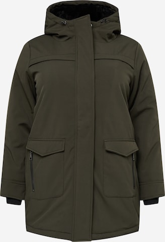 ONLY Carmakoma Between-seasons coat 'Maastricht' in Green: front