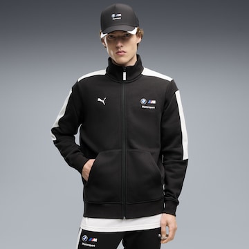 PUMA Sportsweatvest 'BMW M Motorsport MT7' in Zwart: voorkant