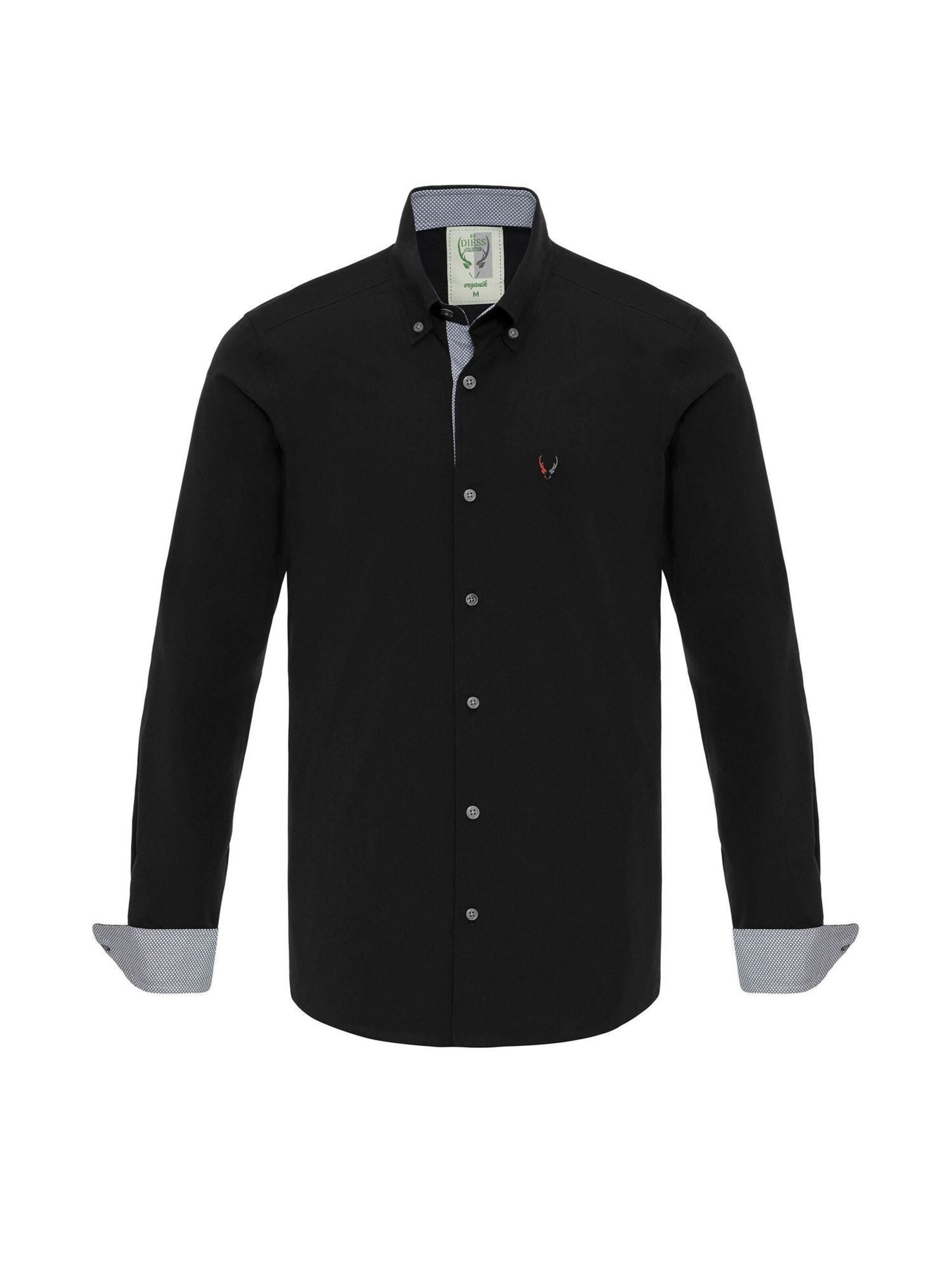 By Diess Collection Rovný strih Košeľa - Čierna: predná strana