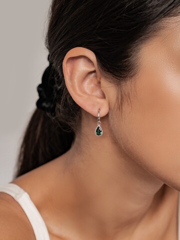 Hey Happiness Ohrringe 'May Birthstone' in Silber: Vorderseite