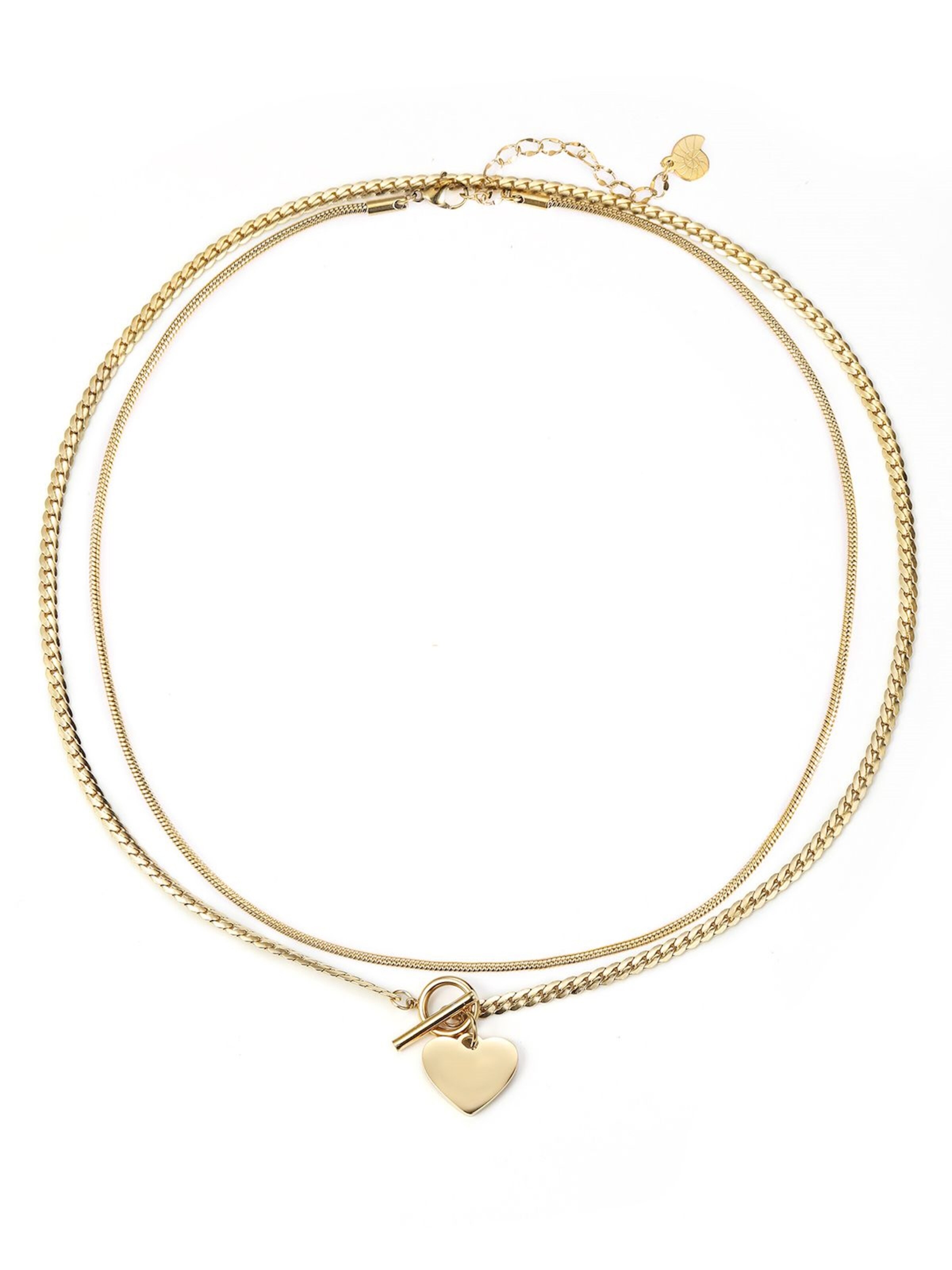 Hey Happiness - Cadena 'Herz Duo' en oro
