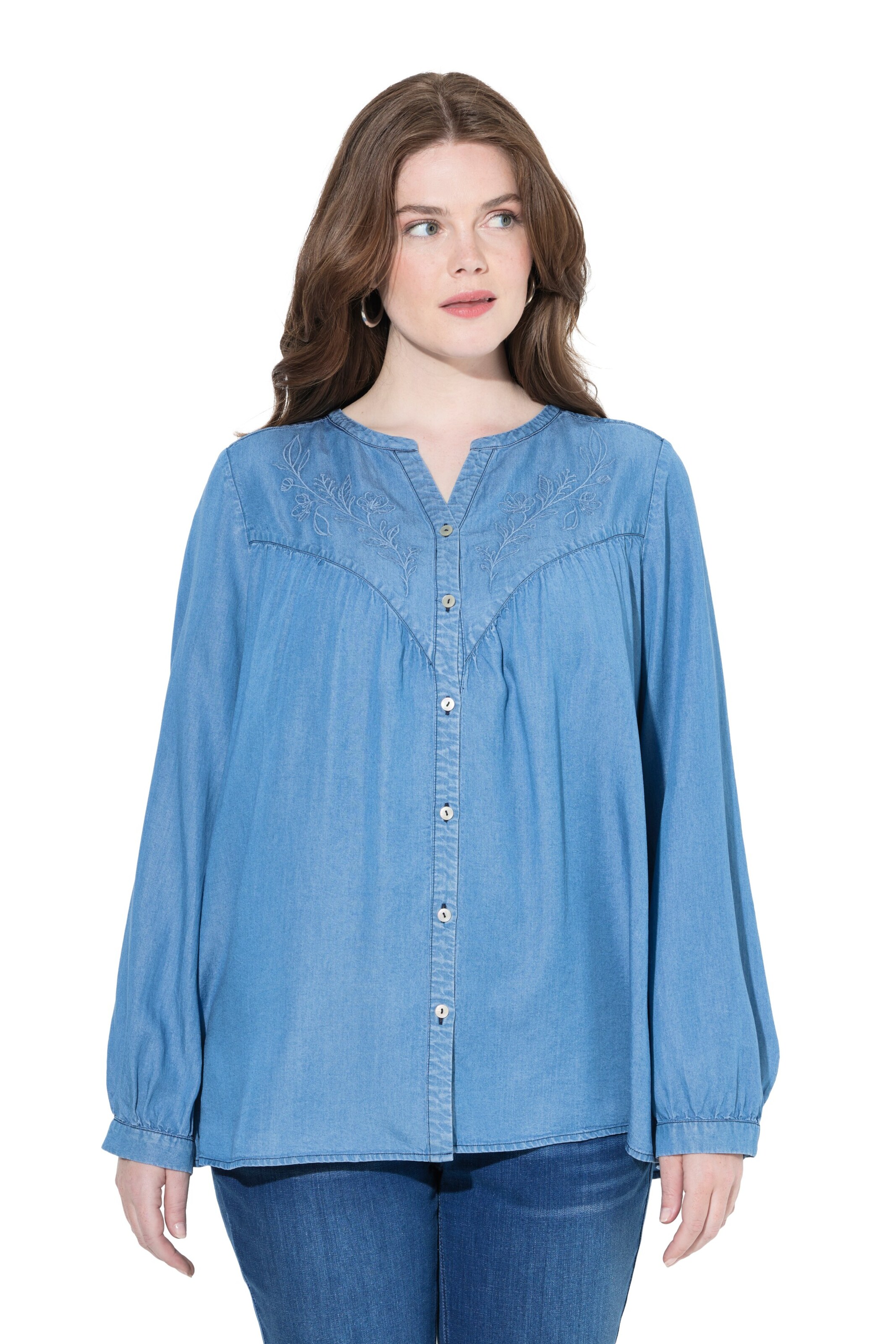 Ulla Popken Blúzka - Modrá: predná strana