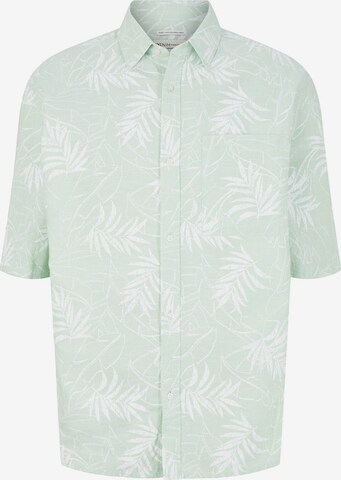 TOM TAILOR DENIM Button Up Shirt in Green: front