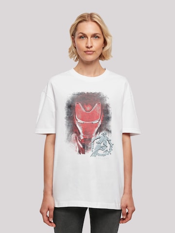 F4NT4STIC Shirt 'Marvel Avengers Endgame Iron Man' in Wit: voorkant