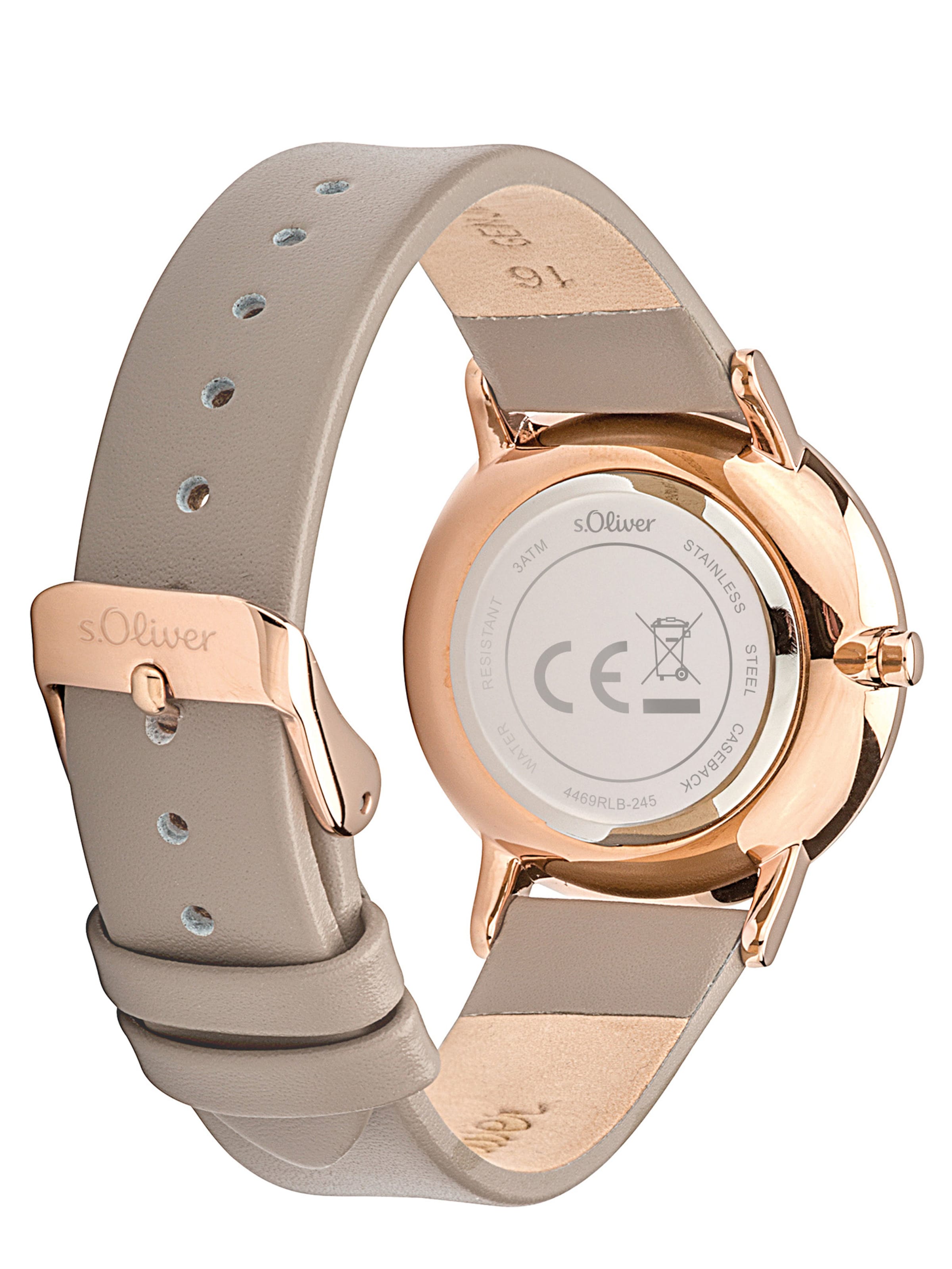 s.Oliver Analog Watch in Brown