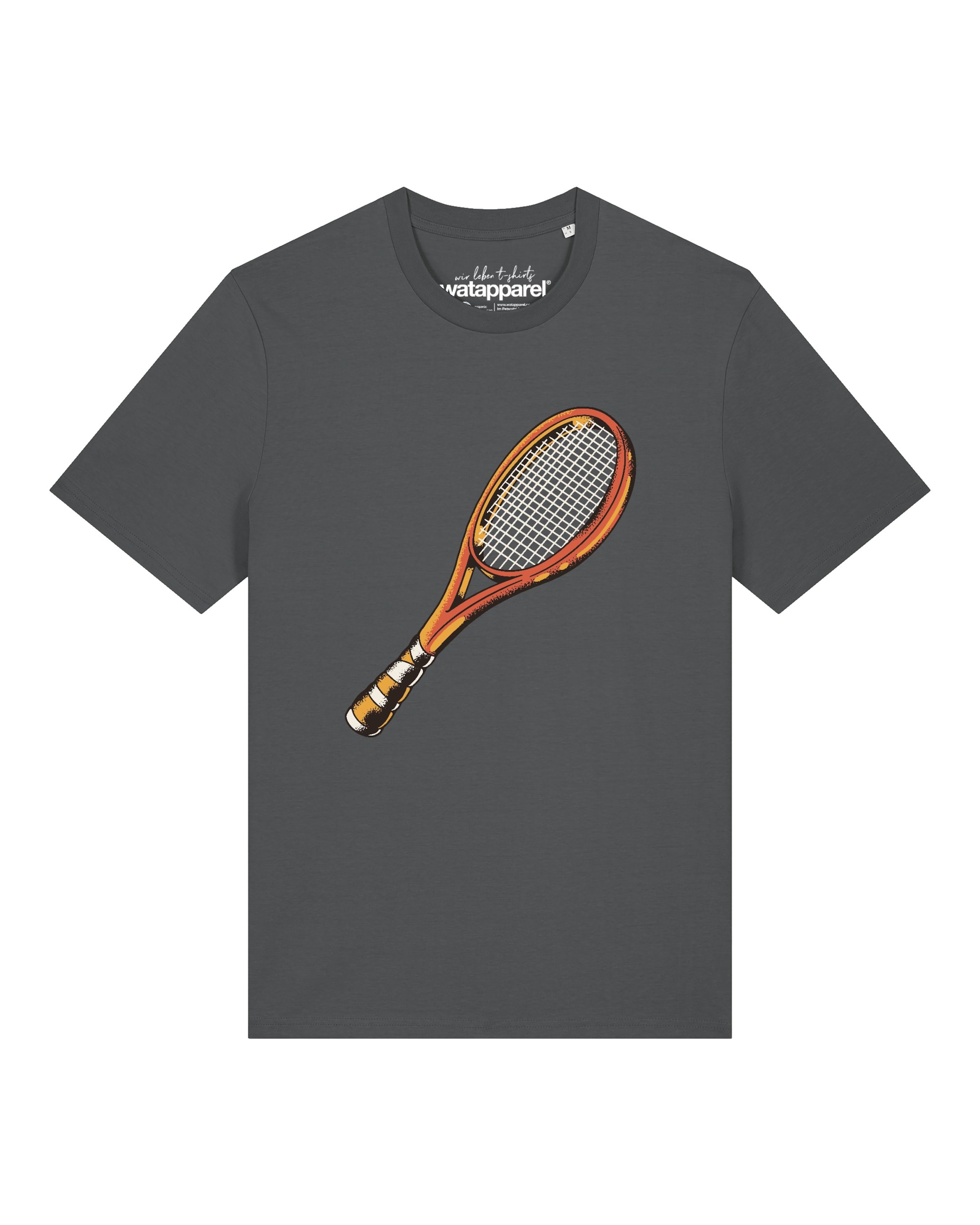 Watapparel Shirt 'Tennisschläger' in Grey: front
