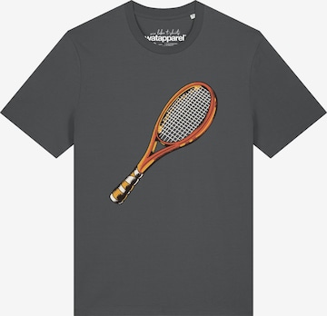 T-Shirt 'Tennisschläger' Watapparel en gris : devant