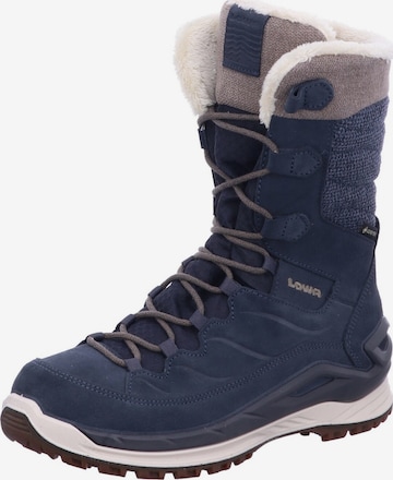 Boots 'Schnürstiefelette Damen 420419 5729 Nubukleder in blau' LOWA en bleu : devant