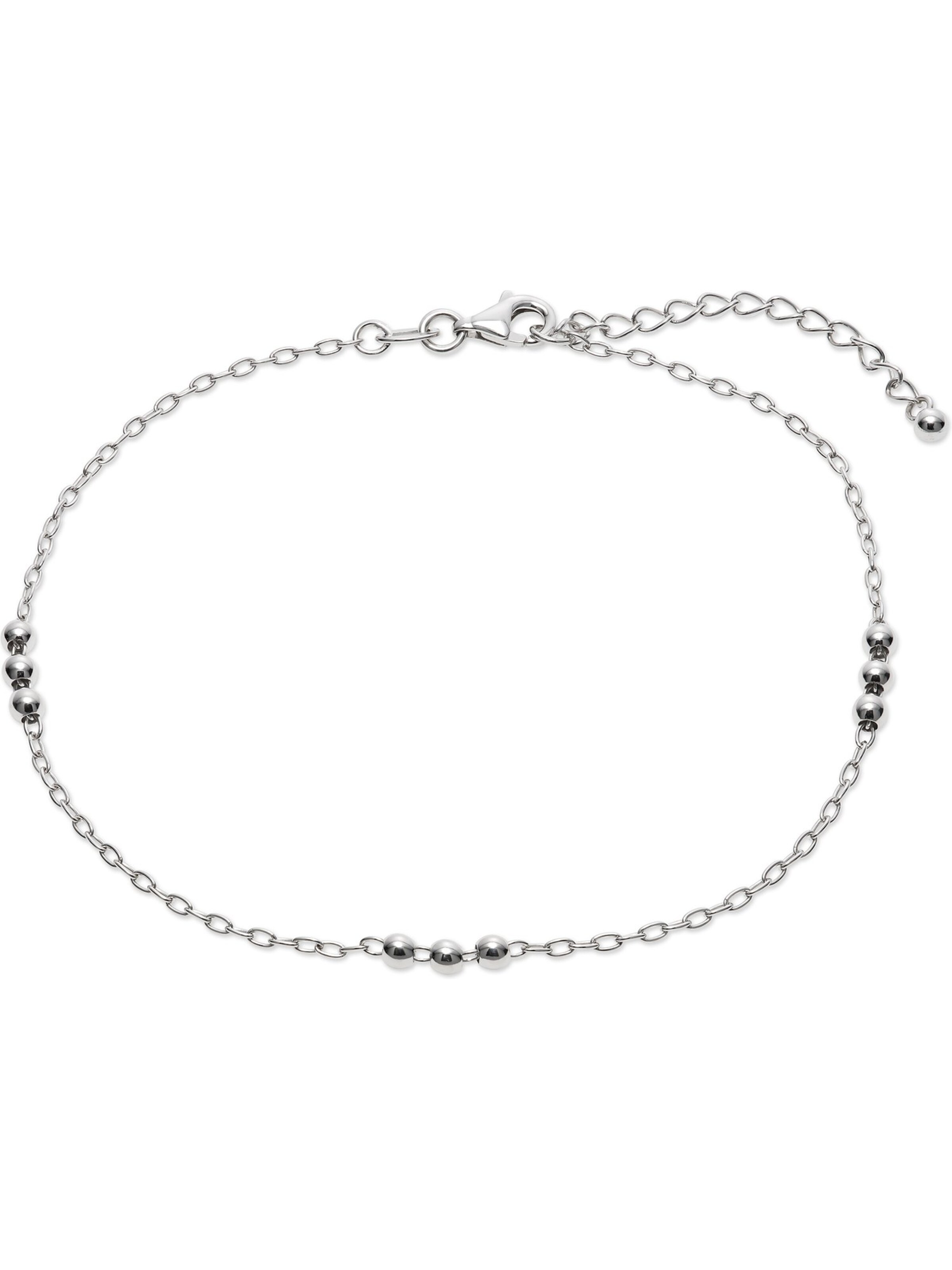 FAVS Fußkette in Silber: Vorderseite