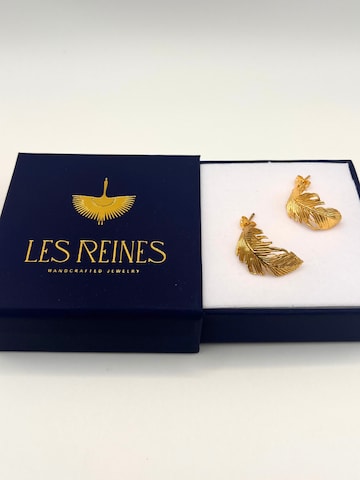 Les Reines Oorbellen 'The Plume' in Goud