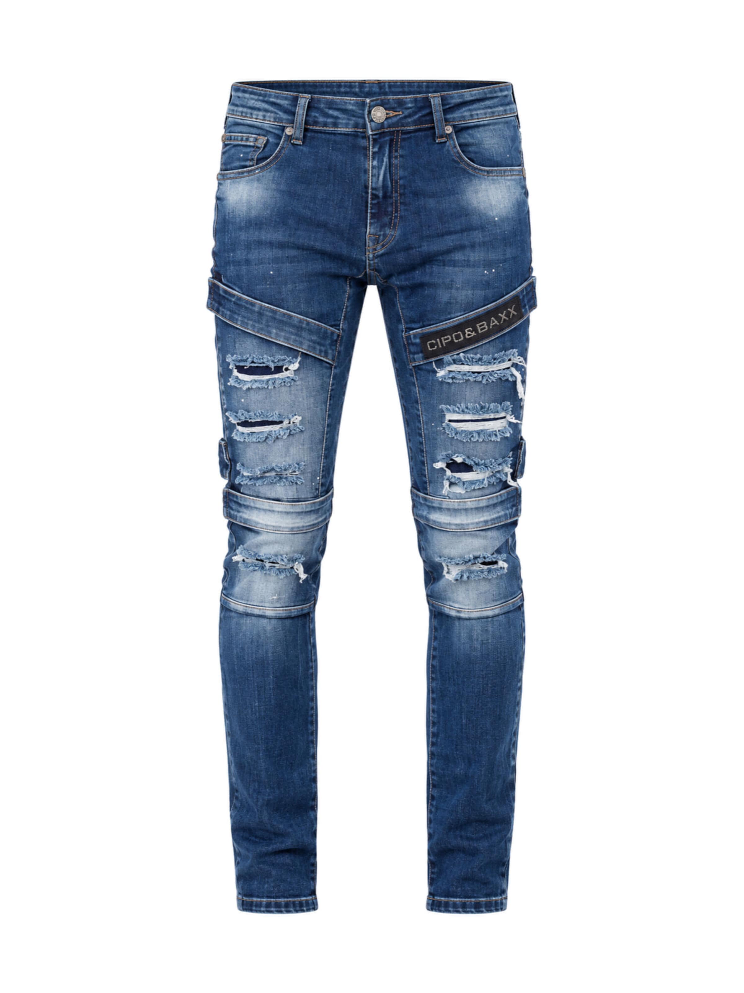 CIPO & BAXX Slim fit Jeans in Blue: front
