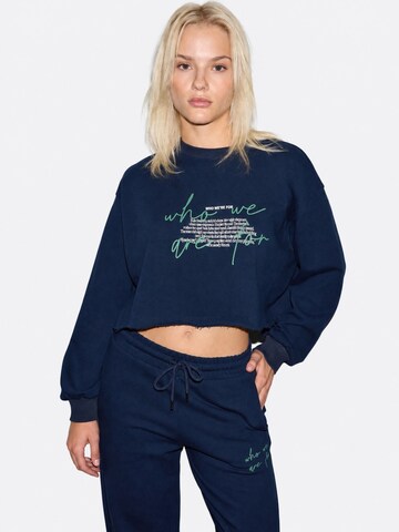 Sweat-shirt Ethiquet en bleu