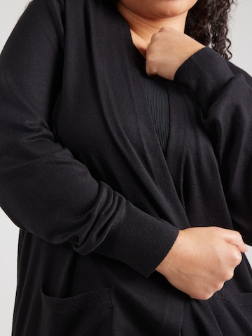 Vero Moda Curve Knit Cardigan 'VMCSilje' in Black