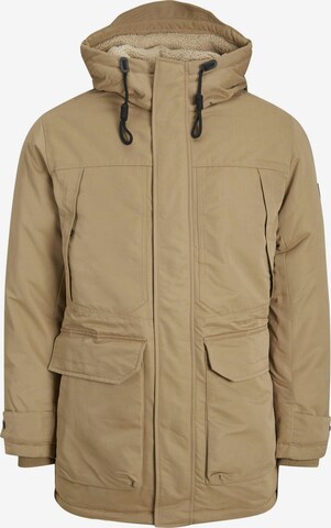 JACK & JONES Winterparka 'Clip' in Bruin: voorkant