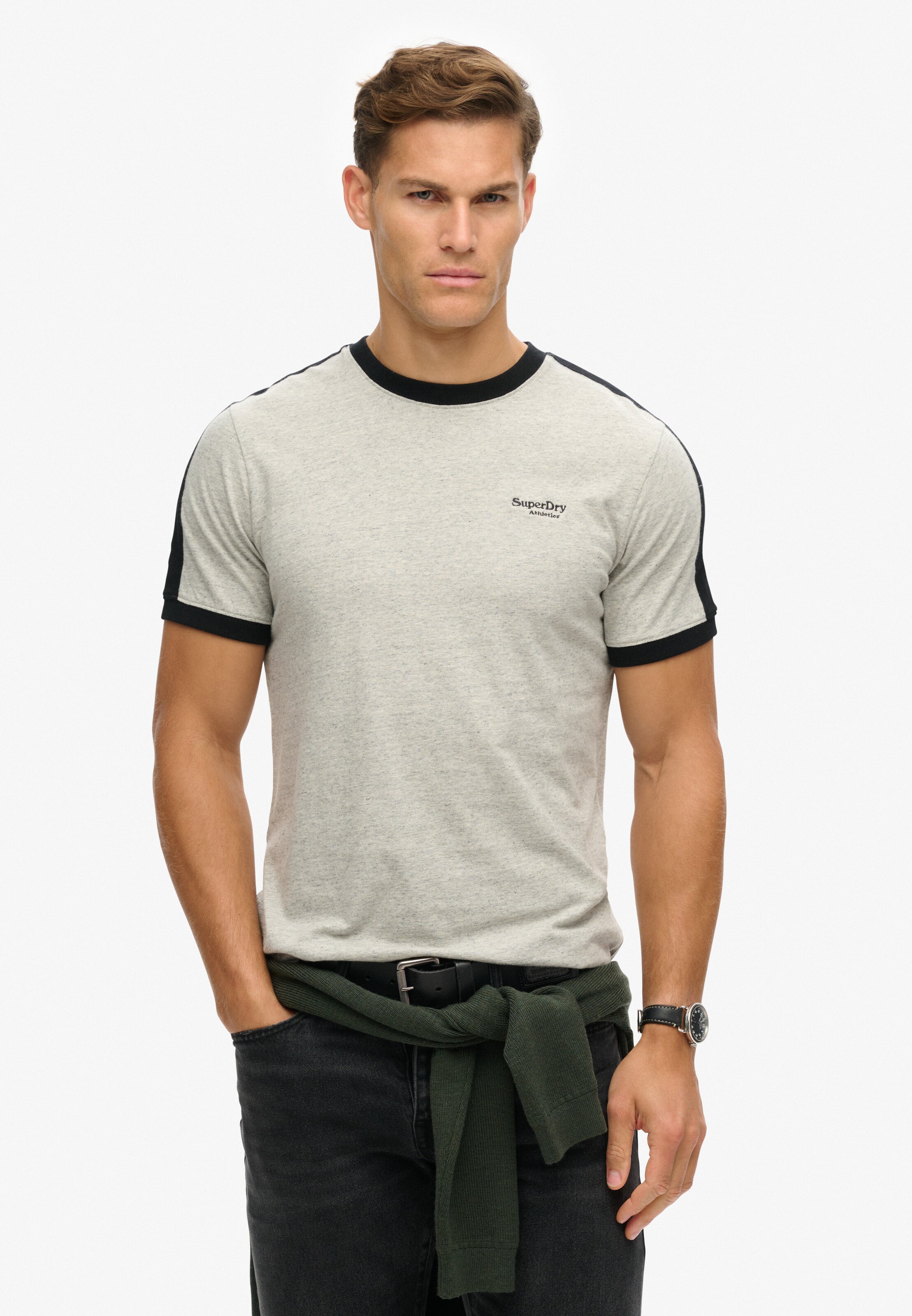 T-Shirt Superdry en gris : devant
