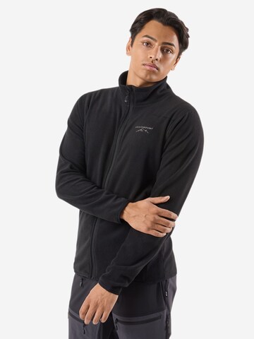 SWEDEMOUNT Athletic fleece jacket 'Tromsö' in Black: front