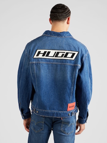 HUGO Red Tussenjas in Blauw: voorkant