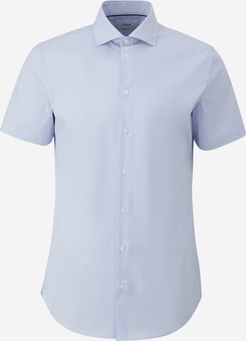 s.Oliver BLACK LABEL Regular fit Button Up Shirt in Blue: front