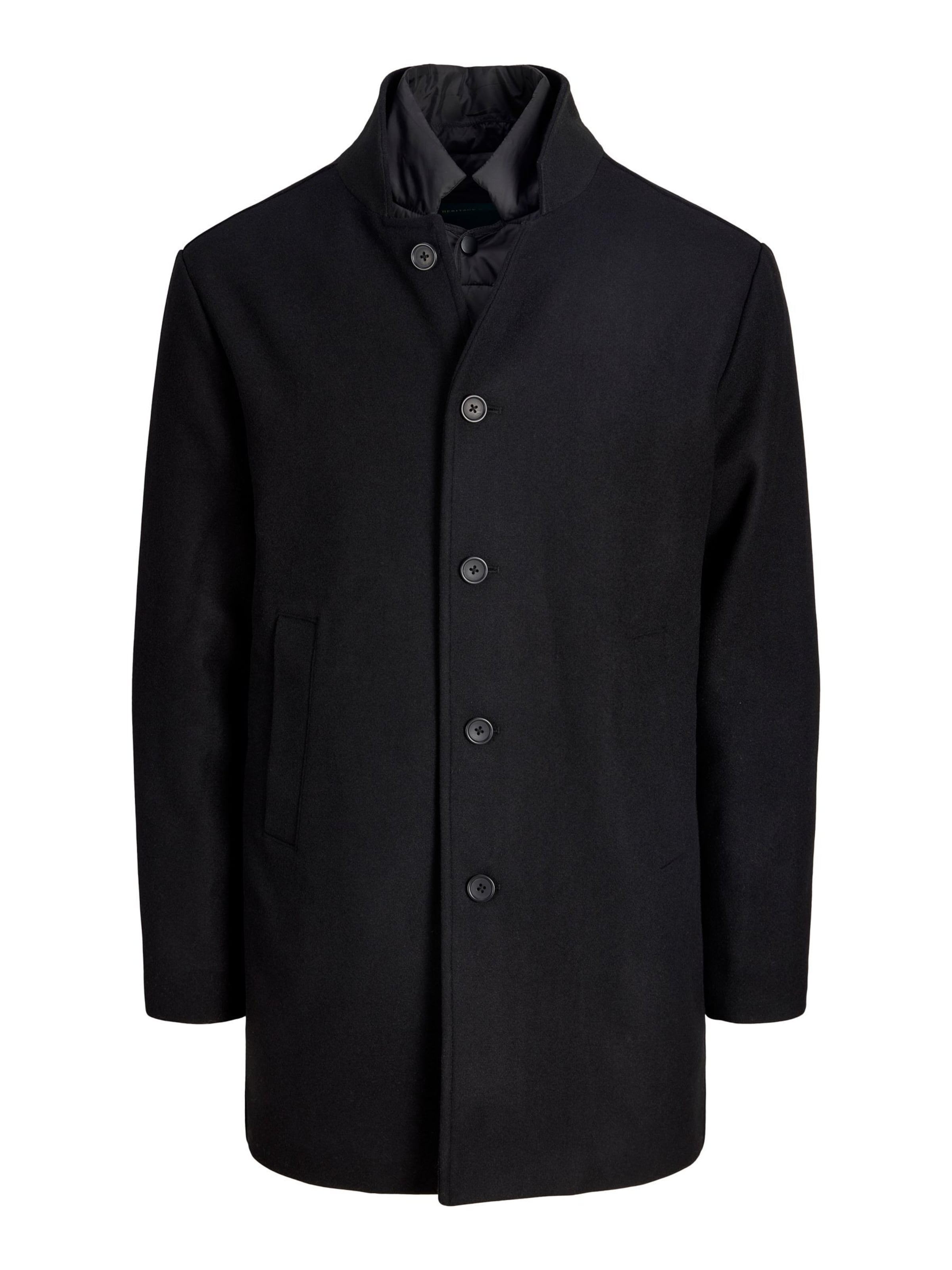 Portland Outerwear Company - Abrigo de entretiempo en negro: frente