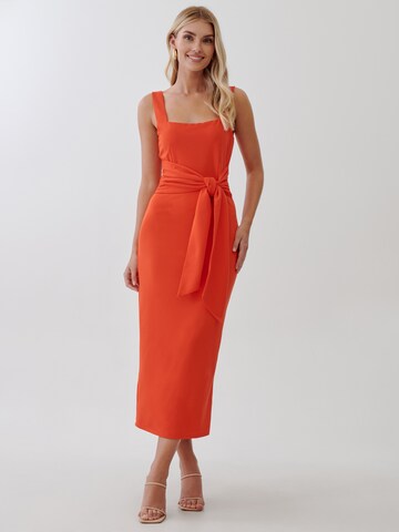 Robe Tussah en orange : devant