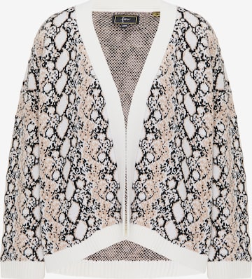 faina Knit Cardigan in Beige: front