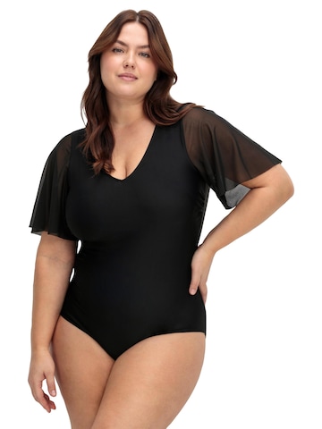 SHEEGO Swimsuit in Black: front