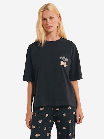 Camicia da notte 'Rupert' di ETAM in nero: frontale