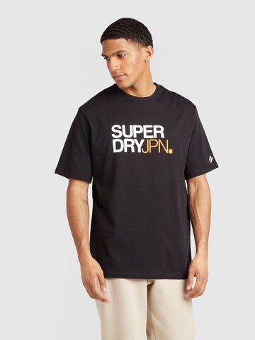 Superdry Majica | črna barva: sprednja stran