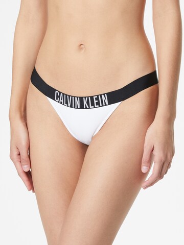 Calvin Klein Swimwear Bikini Bottoms in White: front