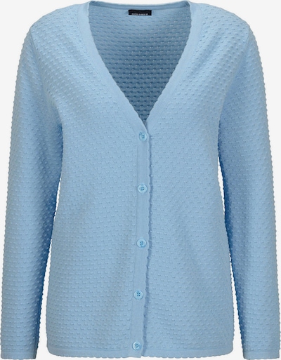 Goldner Strickjacke in hellblau, Produktansicht