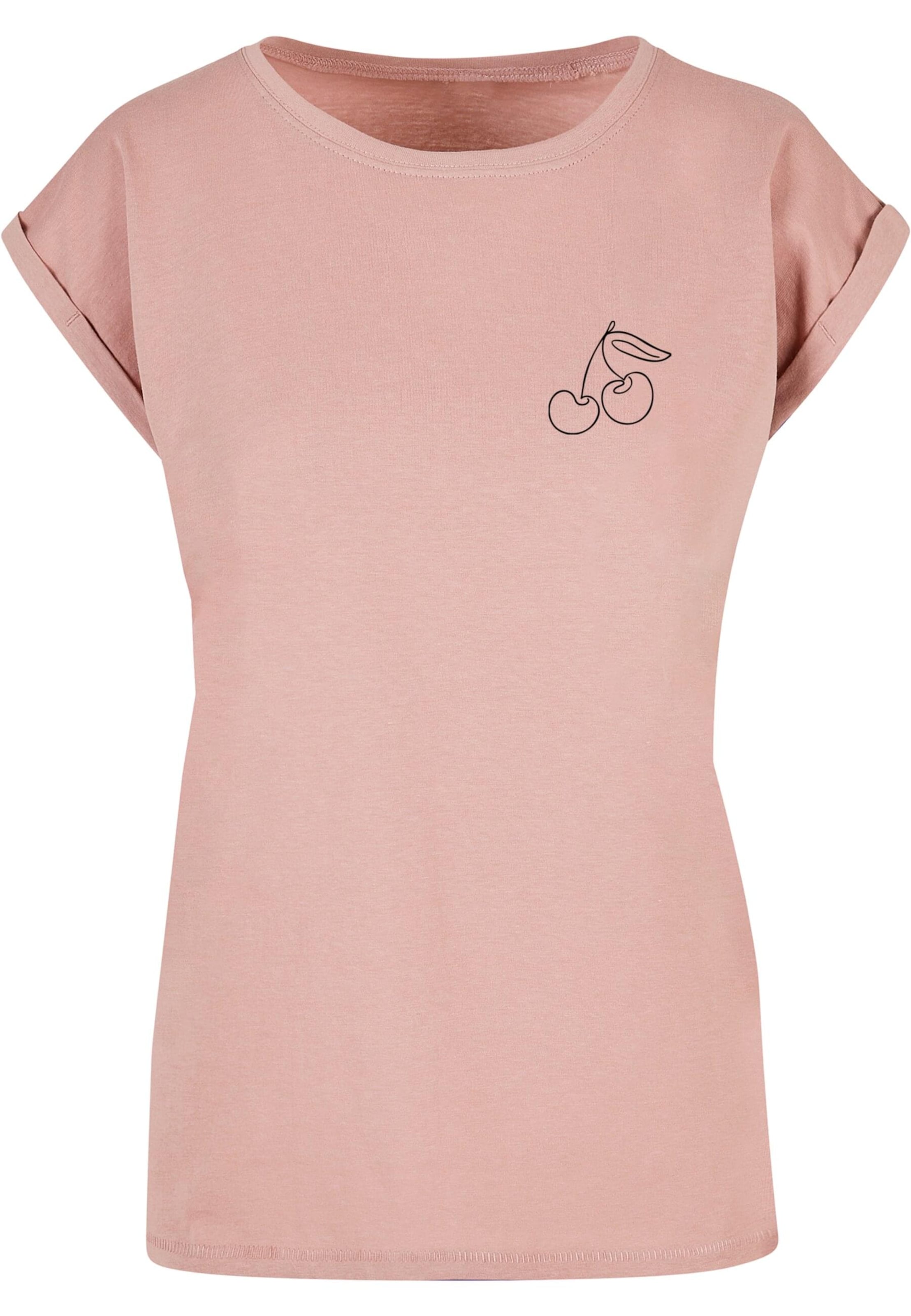 Merchcode Koszulka 'Cherry' w kolorze różowy: przód