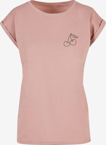 Merchcode T-Shirt 'Cherry' in Pink: predná strana