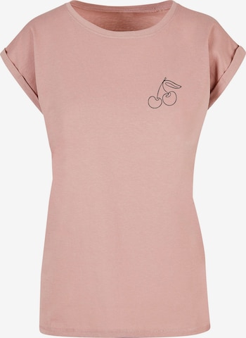 Merchcode T-Shirt 'Cherry' in Pink: Vorderseite