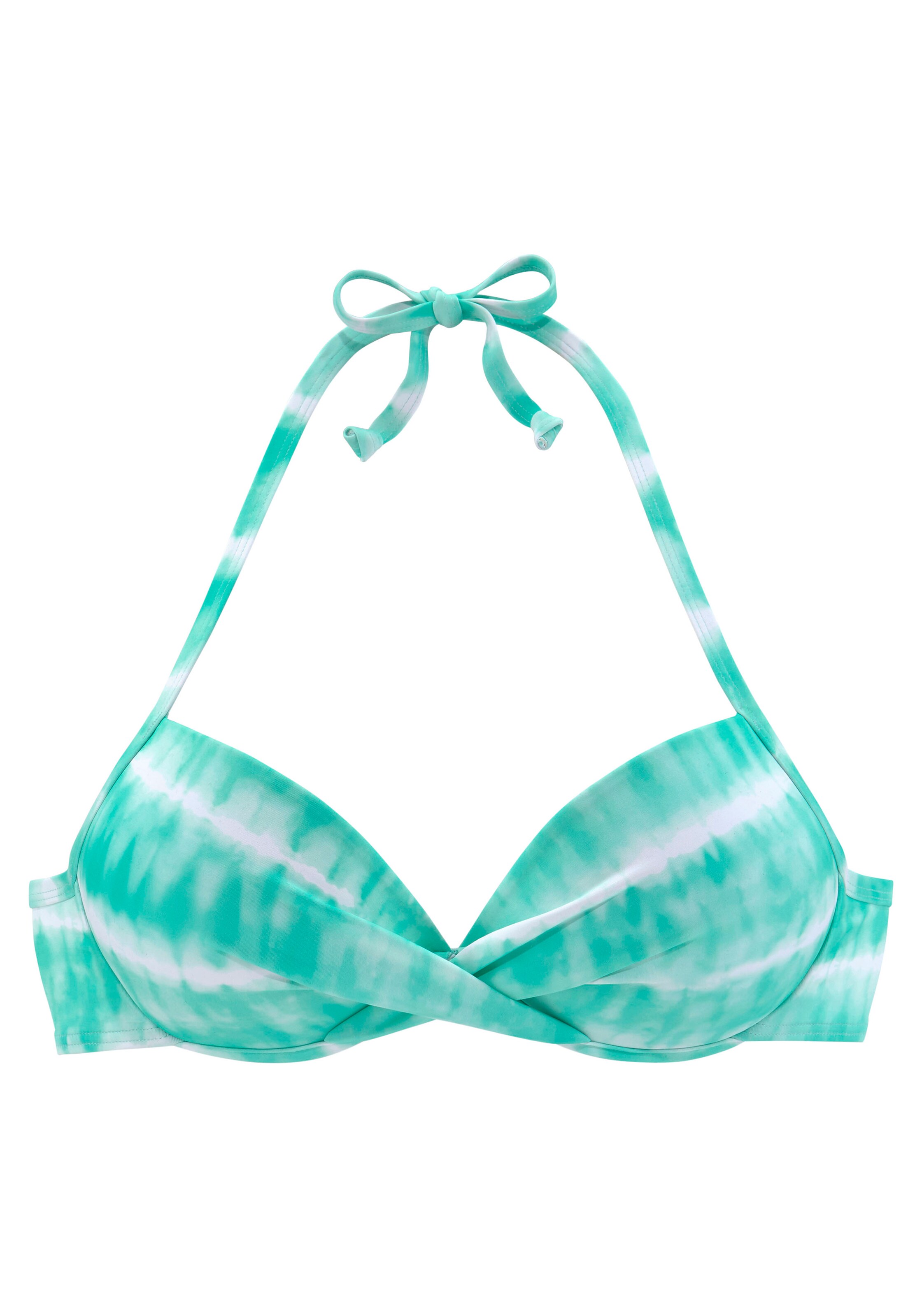 s.Oliver - Push-up Top de bikini en azul: frente