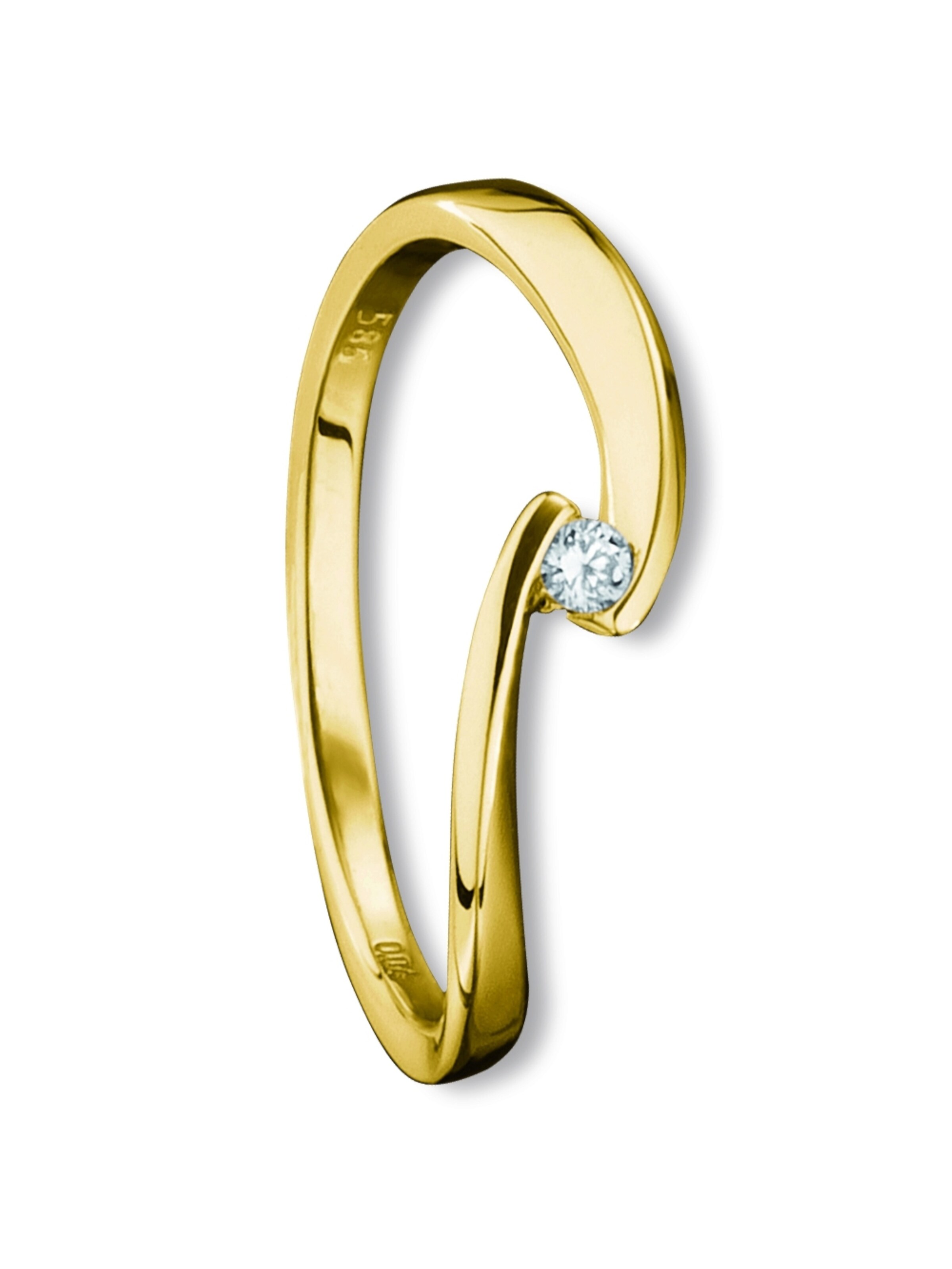 ONE ELEMENT Ring in Gold: Vorderseite