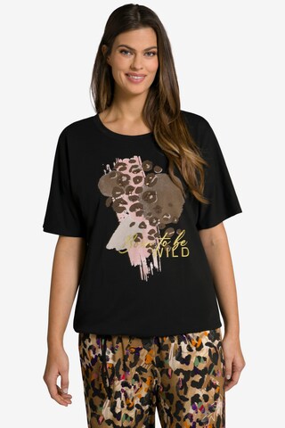 T-shirt Ulla Popken en noir : devant