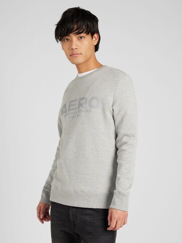 Sweat-shirt 'ORIGINAL' AÉROPOSTALE en gris : devant